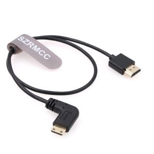 ERYI-Mini Hdmi Angle Droit Vers Mini Hdmi 8K 2.1 Câble Spiralé Tressé Ultra Haut Débit Pour Sony Cx7, A7 Ii, A7S Ii, Canon Eos 70D/80D, Nikon D500, D7500, Z6/Z7, Panasonic Lumix Fuji Caméra - Neuf