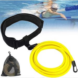 Laisse D'entrainement De Natation Pour Piscine De 3 M/4 M, Ceinture Elastique Durable Pour Entrainement De Natation, Corde De Resistance Pour Piscine, Bande De Resistance Pour Les Excrements - Neuf
