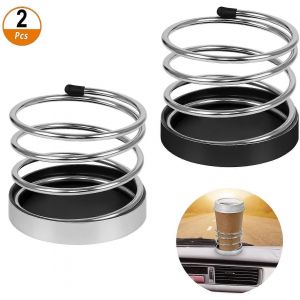 2 Pcs Voiture Porte-Boisson Voiture Coupe De T&eacute;l&eacute;phone Support Mobile En Acier Inoxydable Durable Voiture Porte-Bouteille Storag - Neuf
