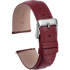 Eryi-Bracelets De Montre En Cuir Véritable 20mm Remplacement Rapide Plat Bracelet De Montre En Cuir De Vache Élégant Bracelet De Montre Pour Femmes Et Hommes Avec Boucle En Acier, Rouge - Neuf