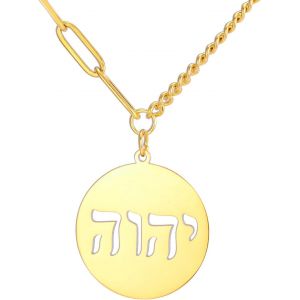 Kal-Colliers En Hébreu Judaïsme Religion Faithchai Collier Jehovah Pendentifs Bible Hébraïque Dieu Noms Bijoux Hanoukka Israël Amulettes Cadeaux Hommes - Neuf