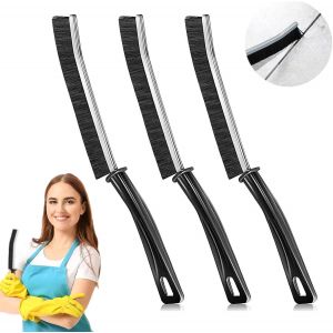 Lot De 3 Brosses De Nettoyage En Plastique Pet À Poils Durs Noir - Neuf