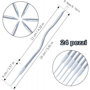 24 Bougies Gâteau D'anniversaire,Bougies En Spirale D'anniversaire Longues Et Fines Avec Surface Métallique,Bougie En Spirale Cupcake Pour Anniversaire Fête Gâteau Décorations (Argent)[Z2519] - Neuf