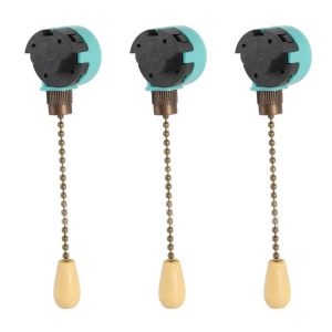 CHECARZHN--NO1-Commutateur De Cha Ne De Traction Tirette Interrupteur 4 Fils 250V 125V Interrupteur De Lampe De Ventilateur De Plafond ¡È |Tanch|It| Forte R|Sistant ¡È La Ventilatori Da Soffitto Con - Neuf