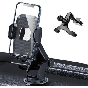 JGD-Porte Telephone Voiture, Porte Téléphone Voiture Rotatif à 360 Degrés, pour Grille D'aération de Voiture Support GPS Voiture°, pour IPhone 14,13,12 et la Plupart des Autres Téléphones - Neuf