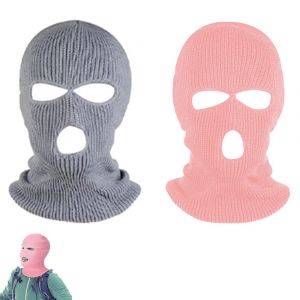 Masque De Ski Int&eacute;gral &Agrave; 3 Trous - Lot De 2 Pour Hommes Et Femmes - Cagoule D'hiver Pour Activit&eacute;s Ext&eacute;rieures - Neuf
