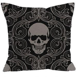 Crane Motif Housse De Coussin - Dimension: 45 X 45 Cm - Ideal Pour La Maison, Des Bars, Des Clubs, Des Lits, De Coton Et De Lin, #1, 45 X 45 Cm (Effrayant Squelette) - Neuf