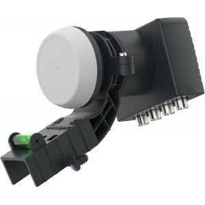 VornixorSarlshop-LNB universel Quad 4 sorties pour antenne satellite Freesat Sky HD TV R&eacute;cepteur satellite pour MK4 Zone Dishes Feed Horn Design avec support de niveau &agrave; bulle - Neuf