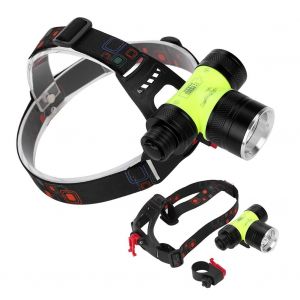 Hjlian Lampe Frontale Etanche T6 Pour L'exterieur, Ideale Pour La Plongee, Le Camping Ou L'exterieur - Neuf