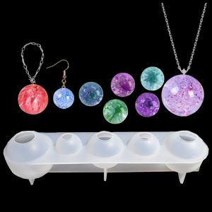 Moules En R&eacute;sine Pour Perles Moule En Silicone Boule Mould Epoxy De Bijoux Resin Mold Pour Les Perles, Les Pendentifs, Les Boucles D'oreilles Et La Fabrication De Faits &Agrave; La Main - Neuf