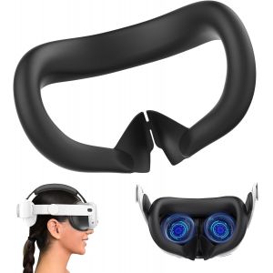 MEVRONISSHOP-Masque oculaire en silicone pour Meta Quest 3 - R&eacute;sistant &agrave; la transpiration et &agrave; la lumi&egrave;re - Accessoire de r&eacute;alit&eacute; virtuelle - &Eacute;tanche &agrave; la transpiration - Confortable - Pour Meta Ques - Neuf