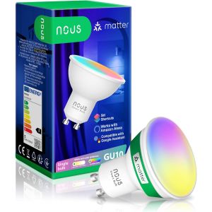Kal-P8 Ampoule Wifi Intelligente Rgb Gu10, Compatible Avec Matter, Alexa, Home Assistant & Homekit, Smart Home, Télécommande, Changement De Couleur Led, Ampoule Changement De Couleur, Wifi 2.4 Ghz - Neuf