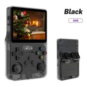 Console De Jeux Vidéo Rétro R36s - Black 64g - 20000 Jeux Classiques Intégrés - Écran Ips 3.5 Pouces - Neuf