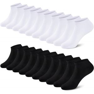 Utigh-Chaussettes Basses Homme Femme, Socquettes Homme Courtes Respirantes En Coton Sans Coutures, Chaussettes Homme Avec Corps De Chaussette Renforcé - Neuf