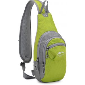 TIANYI-Sac Poitrine Sacs de Sport bandoulière Sacs à Dos porté Travers Homme Femme Sacs Bananes de randonnée Sacs bandoulière Sacoche pour Voyage Sports Travers Cyclisme Moto Sac d'Epaule Vert - Neuf