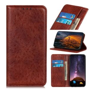 Étui Magnétique En Cuir Texturé Crazy Horse Pour Nokia C32 4g - Brun - Neuf