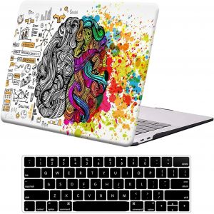 Coque de protection rigide en plastique pour MacBook Pro 13" 2024 2023 2022 2021-2016 M2 M1 A2338 A2289 A2251 A2159 A1989 A1706 A1708 avec/sans barre tactile Couleur cerveau - Neuf