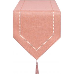 Chemin De Table Orange 32 X 275 Cm Moderne Au Design Innovant Lin Couleur Pure Table Runner, Lavable De Bonne Qualité Chemin De Table Épis De Blé Design Restaurant Party Holiday Décoration - Neuf