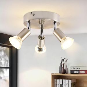 TIANYI-Spot de Plafond LED Lampe de Cuisine GU10 - Plafonnier 3 Ampoules Lampe de Chambre Ronde Lampe de Couloir Moderne 350° Plafonnier Spots pour Cuisines Couloir Chambre Salon - sans Ampoule - Neuf