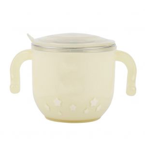 Hjlian Gobelet Isotherme En Acier Inoxydable Avec Motif Etoile Et Anse Pour Enfants (Beige) - Neuf