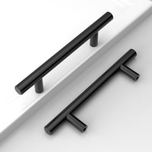YUJTG-Lot de 10 Poignee de Meuble Cuisine Noir Entraxe 96mm Acier Inoxydable Poignée Meuble Cuisine Poignées pour Placards Poignet de Porte Cuisine Poignet Meuble Cuisine - Neuf