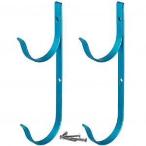 2pcs Aluminium Piscine Crochets pour les Pôles robuste, Résistant à la Rouille Piscine Pôle Supports avec des Vis, Compatible avec la Norme Tailles - Neuf