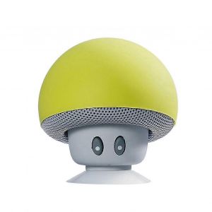 Mini enceinte Bluetooth champignon sans fil portable avec caisson de basses, micro et ventouse pour tablettes/smartphones - Neuf