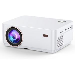 CHECARZHN--NO1-Projecteur 4K Avec Android Tv, 800 Ansi Wifi Bluetooth, M Au Point Automatique Et Keystone, Projecteur De Film D'Extérieur Natif 1080P 4K Avec Applications Netflix Youtube 7000+ - Neuf