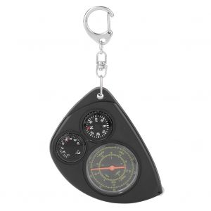 Porte-Cles Portable Multifonction Pour L'exterieur, Odometre, Thermometre, Boussole, Outils De Navigation - Neuf