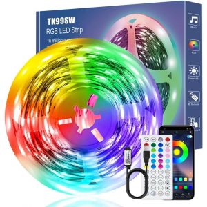 Led Chambre 8m,Ruban Led Bande Lumière Décorative Multicolore,Rgb Guirlande De Lumineuse Dimmable Avec Télécommande/App,64 Mode De Scène Et Synchronisation Musicale Pour Parti,Maison,Salon - Neuf
