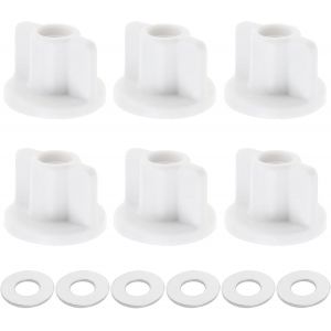 6 sets Kit de Rondelles d'écrou Arrière de Siège de Toilette Filetage M6 Fixation Inférieure Siège de Toilette Matériel de Toilette pour Charnières de Siège de Toilette à Montage Supérieur - Neuf