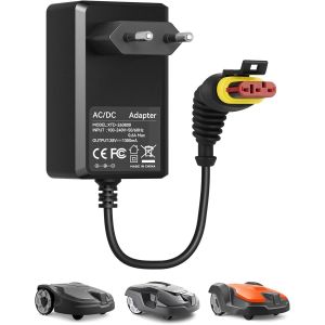 MEVRONISSHOP-Chargeur 28V 1,3A Compatible avec Husqvarna Automower 105, 305, 310, 315, 315X, 405X, 415X, 310 Mark II, 315 Mark II, Gardena R40Li, R50Li, R70Li, R80Li, Sileno City, Life, Minimo Robot - Neuf