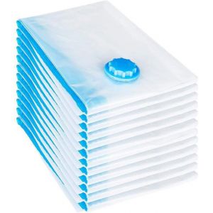 YEMAESRE-LotDe 10 Sacs De Rangement Sous Vide Réutilisables Pour Vêtements Avec Fermeture Éclair - 50 X 60 Cm - Neuf