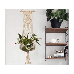Support De Pot De Fleurs En Macram&eacute; De Coton Pour L'int&eacute;rieur Et L'ext&eacute;rieur - Neuf