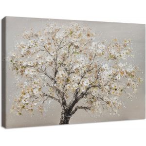 Eryi-Arbre À Fleurs De Cerisier Cadre En Bois Impression Sur Toile Abstrait Image Sur Toile Affiche Decoration Murale Photo Sur Toile Tableau Decoration Murale Chambre Coucher Cuisine Restaurant 30x4 - Neuf