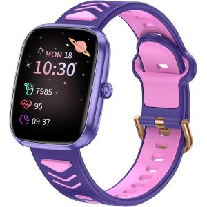Montre Connect&eacute;e Enfant Fille Garcon 1.75 Pouces Fitness Montres Podom&egrave;tre 20 Modes Sportifs Calories Tracker de Fr&eacute;quence Cardiaque du Sommeil R&eacute;veil avec/sans APP 5-15 Ann&eacute;es Vieux - Neuf