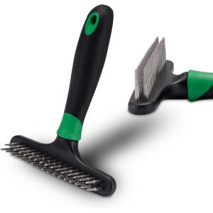 Jgd-&Eacute;trille D&eacute;m&ecirc;lante Pour Chien Et Chat - Brosse Pour Chien Et Chat - Peigne Pour Chien Et Chat - Peigne Pour D&eacute;m&ecirc;ler Et Enlever Le Sous-Poil - Neuf