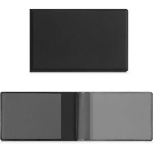 KALANKA-Porte Carte de crédit Carte d'identité permis de Conduire avec 3X Compartiments - Étui Portefeuille en Simili Cuir - Noir - Neuf