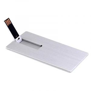 KALPZ-Logo Personnalisé Usb 2.0 Clé Usb Clé En Métal 64Gb Mini Carte Cadeau Créative Clé Mémoire Nom D'Affaires En Forme De Clé Usb,16 Go,Silvery - Neuf