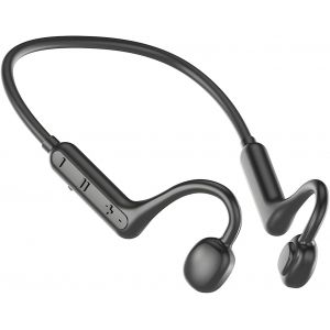KALANKA-Casque Conduction Osseuse Bluetooth 5.1, Ecouteurs Bluetooth sans Fil Sport, &Eacute;couteur Conduction Osseuse Oreilles Ouvertes avec Micro, pour Fitness Cyclisme Course &agrave; Pied, 10 Heures d'Autonom - Neuf