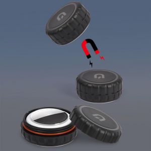 Mevronisshop-Minceur &Eacute;tui Aimant&eacute; & Adh&eacute;sif, Lot De 2 Supports Airtag &Eacute;tanche Ipx8 Pour V&eacute;lo, T&eacute;l&eacute;commande Tv, Drone, Portefeuille (Noir) - Neuf