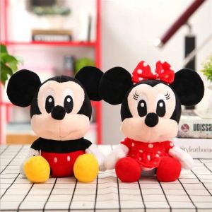 Peluche animale mignonne en coton PP, mod&egrave;le Mickey Mouse et Minnie, jouet pour enfants, cadeau id&eacute;al, 20 cm, 0.07 kg, design color&eacute; et doux - Neuf