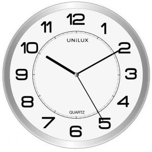 UNILUX horloge murale &agrave; quartz Magn&eacute;tique MAGNET gris m&eacute;tal - Neuf