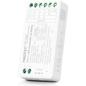 Kalanka-Lighteu®, Milight Miboxer Contrôleur Led 3 En 1 2,4 Ghz Rgb Rgbw Rgbcct Contrôleur De Bande Led Sortie Dc12v/24v Max.12a, Fut037s+ - Neuf