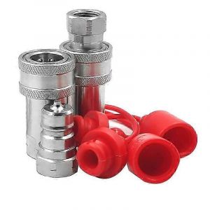 Ensemble de coupleurs hydrauliques à déconnexion rapide, filetage NPT 3/8 po, ISO7241-1A, avec capuchon anti-poussière, édition 0709 - Neuf