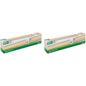 ERYI-World - 33341 - Rails Droits Longs 216 Mm - Accessoire Pour Circuit De Train En Bois - Jouet Pour Garçons Et Filles À Partir De 3 Ans (Lot De 2) - Neuf