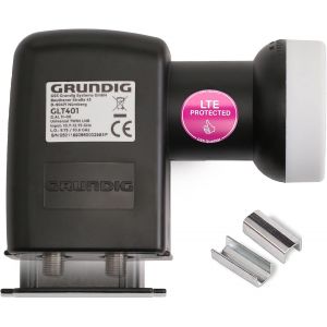 Double tête LNB pour parabole satellite numérique 2 récepteurs, TV et TV Avec filtre LTE Full HD, 4K, HDTV, 0,1 dB 2 voies Protection contre les intempéries Résistant au froid et à la - Neuf
