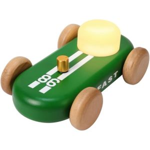 Veilleuse Enfant En Bois - Lampe De Nuit De Kart Avec 7 Couleurs Et Dimmable - Batterie 1000 Mah - Jusqu'&agrave; 30h D'autonomie - Pour Chambre B&eacute;b&eacute; - Cadeau Personnalis&eacute; - Vert - Neuf
