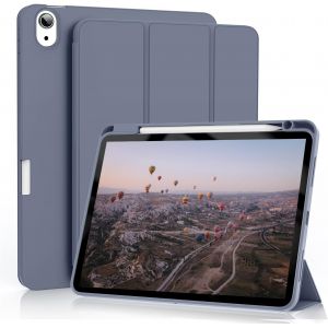 Coque pour iPad Air 5/Coque iPad Air 4, &Eacute;tui pour iPad Air 10,9 2022/2020 avec Porte Stylo, Prise en Charge de la Charge Pencil 2, Housse Smart Folio pour iPad Air 5e/4e G&eacute;n&eacute;ration, Violet - Neuf