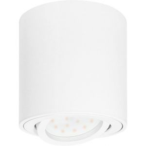 Eryi-Plafonnier Led En Saillie Spots De Plafond Orientable 230v Comprend Un Led 5w Gu10 Interchangeable 3000k Blanc Chaud Ø80x84mm Downlight Led Blanc Mat Rond - Neuf